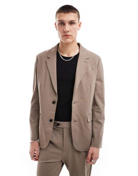 AllSaints Helm suit blazer jacket in light brown (part of a set) - view 1
