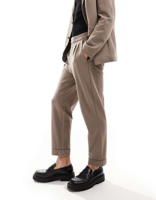 AllSaints Helm suit straight leg pants in light brown (part of a set)