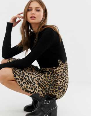 all saints leopard jumper dress