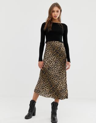 all saints leopard jumper dress