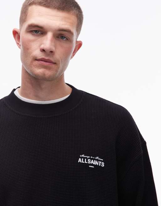 T-shirt Allsaints Noir, Taille M, Homme, Occasion Parfait état