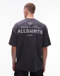 [AllSaints] AllSaints Herald t-shirt in washed black XL Washed black