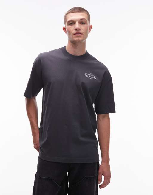 Allsaints herald t-shirt in washed black