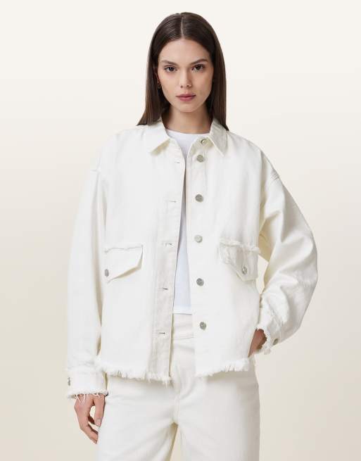 AllSaints - Hettie - Shacket in gebroken wit