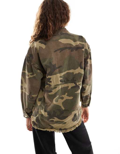 AllSaints - Hettie - Surchemise à imprimé camouflage - Vert, 4 de 4