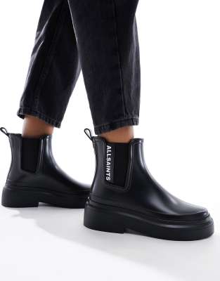 AllSaints - Hetty - Gummistiefel in Schwarz