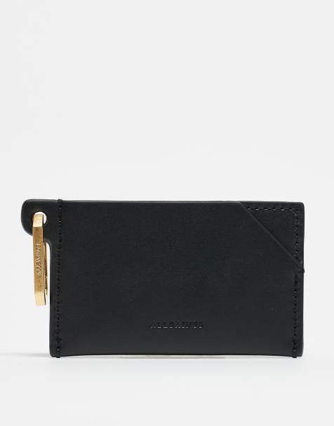 Allsaints Hex cardholder in black - BLACK - view 1