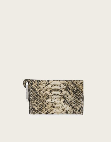 AllSaints - Hex - Kortholder med cremehvidt slangeprint - view 1