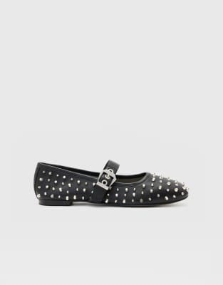 AllSaints - Holly - Schuhe in Schwarz mit Nietenbesatz