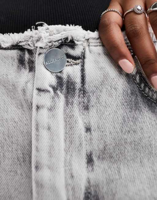 AllSaints - Honor - Gonna lunga di jeans lavaggio acido, 2 di 5