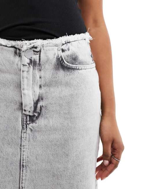 AllSaints - Honor - Maxi-denimnederdel i syrevask, 4 af 5