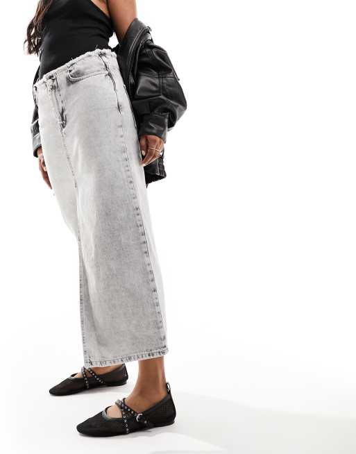 AllSaints - Honor - Maxi-denimnederdel i syrevask, 5 af 5