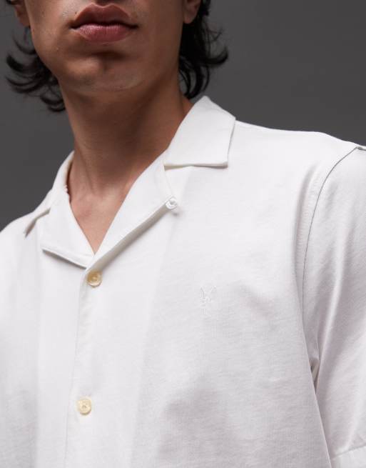 AllSaints - Hudson - Chemise à manches courtes avec logo - Blanc, 5 de 5