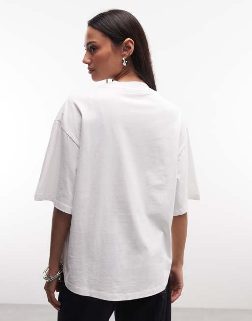 AllSaints – Icon Amelie – T-Shirt in Weiß mit perlenverziertem Logo, 4 von 4