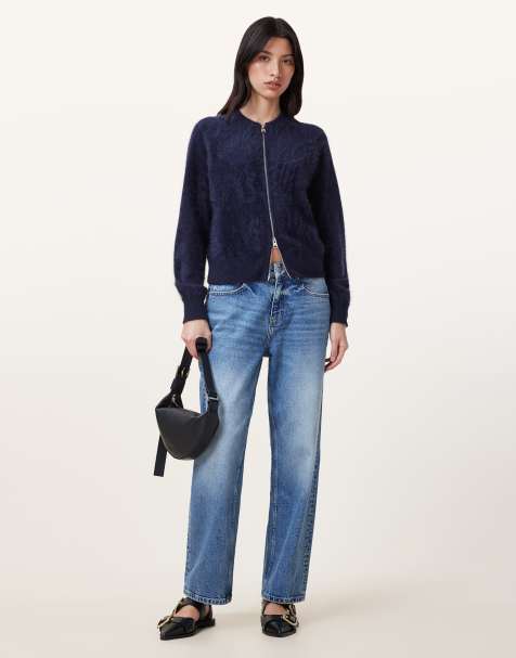 AllSaints - Ida - Jean droit - Indigo moyen - view 1