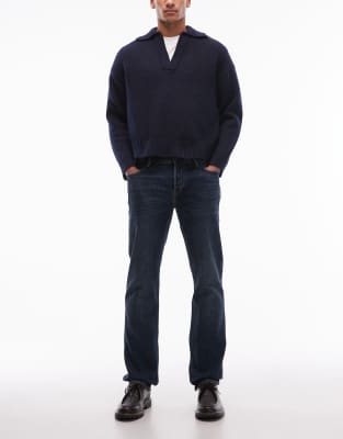 AllSaints - Iggy - Jean slim - Bleu indigo