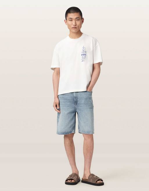 AllSaints – Ignis – Kurzärmliges T-Shirt in Kreideweiß mit Rundhalsausschnitt, 4 von 6