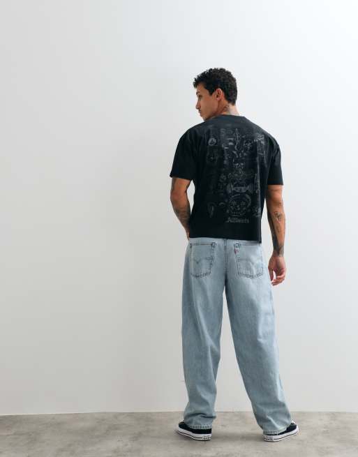 AllSaints - Ignis - T-shirt à manches courtes avec logo graphique et imprimé au dos - Blanc, 3 de 5