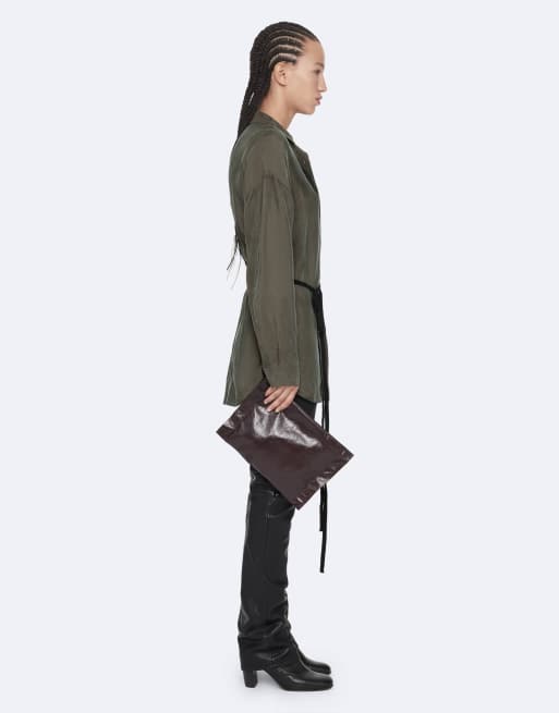 AllSaints Ilana Hemd in dunklem Khaki-Grün, 6 von 6