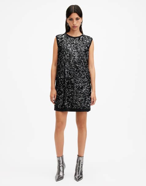 AllSaints Ilia dress in black