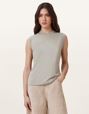 AllSaints - Imogen - Tanktop in Abtei-Steingrün
