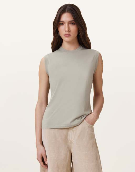 AllSaints – Imogen – Tanktop in Abtei-Steingrün