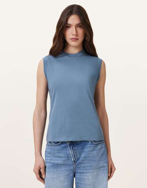 AllSaints – Imogen – Tanktop in Feuersteinblau