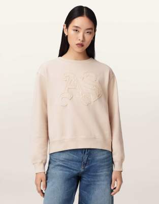 AllSaints - Insignia Pippa - Sweat - Rose pâle