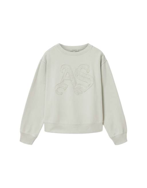 AllSaints – Insignia Pippa – Sweatshirt in Meergrün, 2 von 6