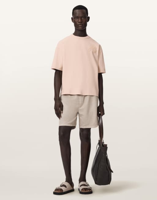 AllSaints - Insignia - T-shirt ras de cou à manches courtes - Rose cristal, 2 de 7