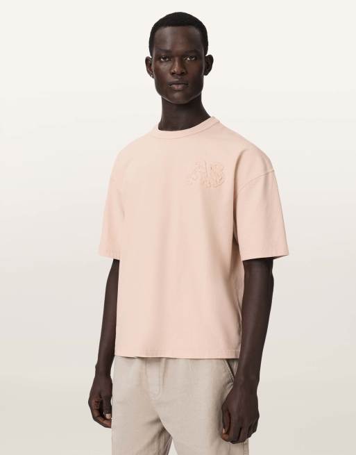 AllSaints - Insignia - T-shirt ras de cou à manches courtes - Rose cristal, 5 de 7