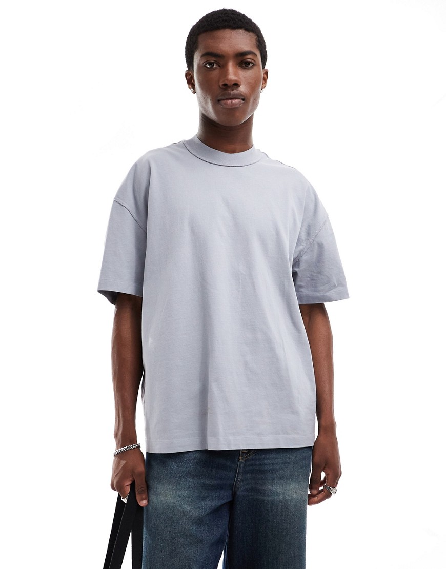 AllSaints Isac oversized t-shirt in washed blue