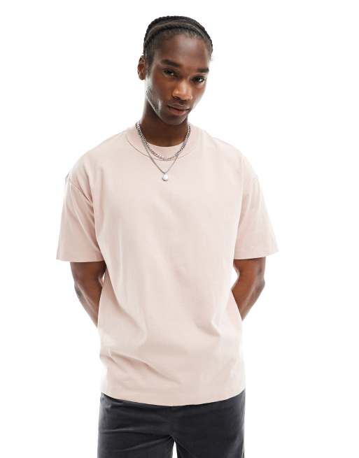 AllSaints – Isac – Rosa t-shirt i oversize