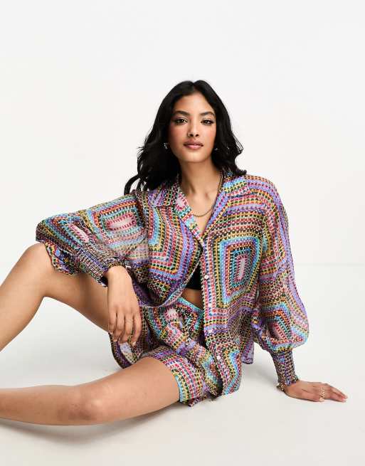 AllSaints Isla Luisa shirt in multi (part of a set)
