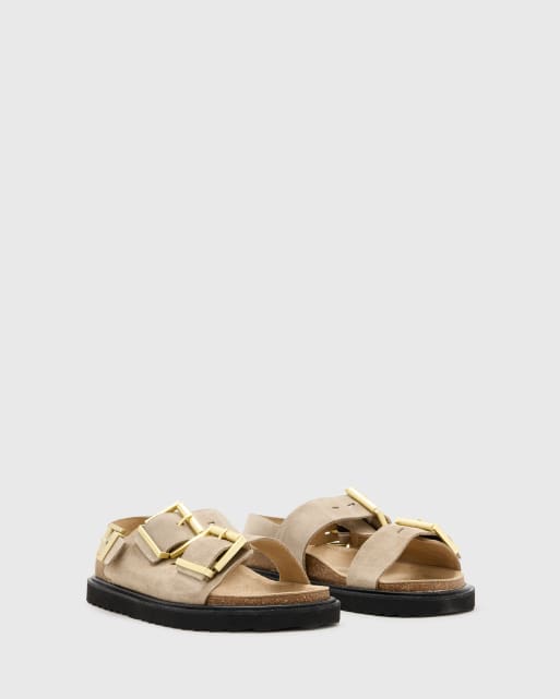 AllSaints - Isla - Sandales en cuir - Sable, 2 de 4