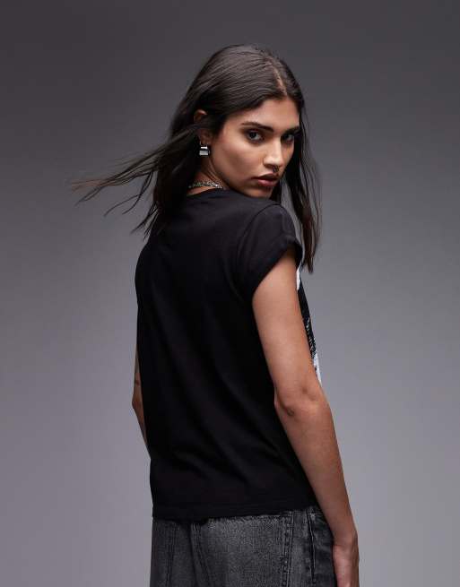 AllSaints - Ivana - T-shirt met tijger in zwart, 4 van 4