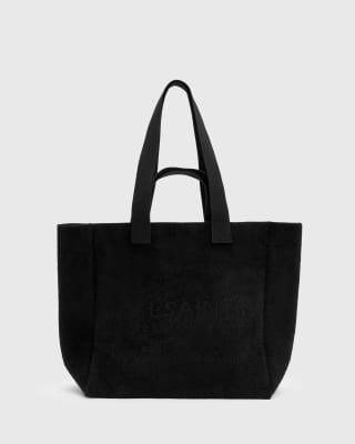 Allsaints Izzy Fuzzy Tote In Black