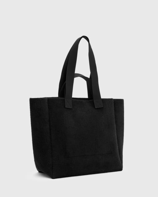 AllSaints IZZY FUZZY TOTE in black