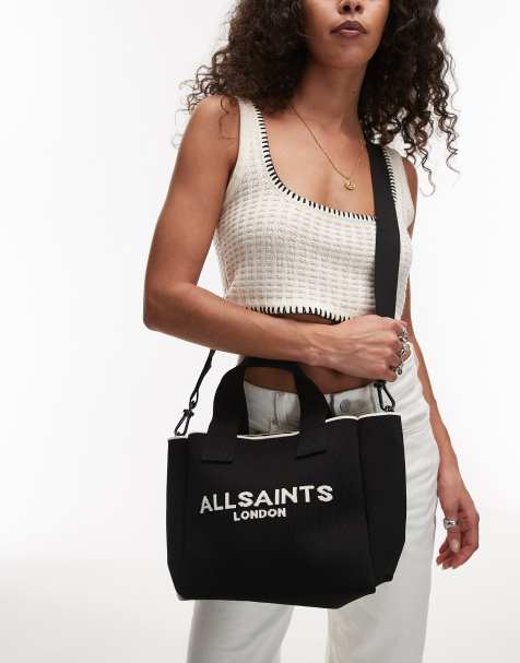 Allsaints izzy mini tote in black - view 1
