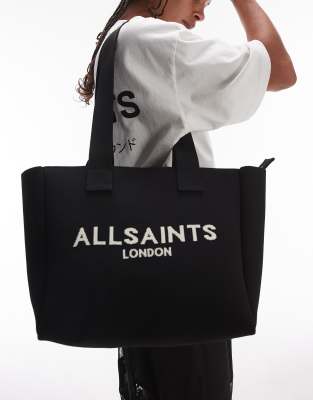 AllSaints - Izzy - Mittelgroße Tragetasche in Schwarz