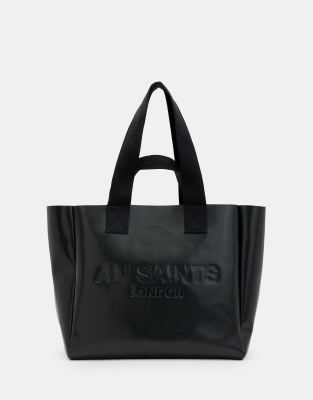 AllSaints - Izzy - Tragetasche aus Leder in Schwarz