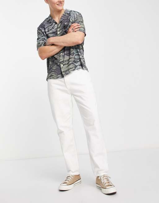 AllSaints - Jack - Cropped jeans met toelopende pijpen in wit