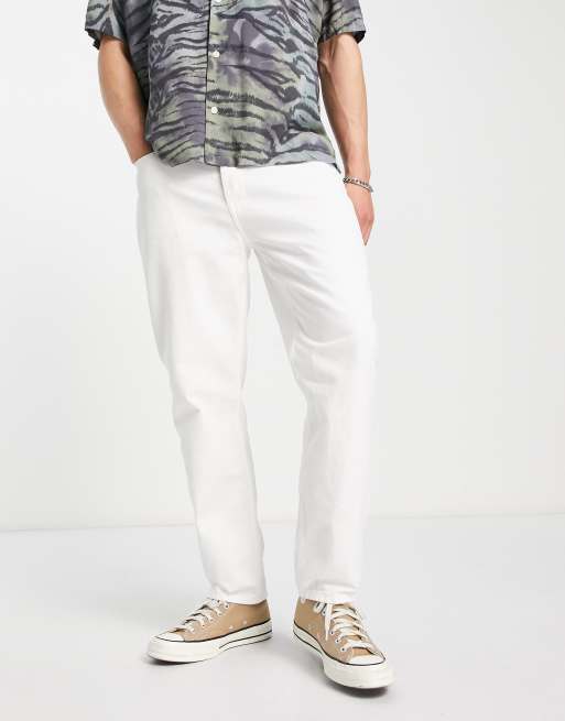 AllSaints - Jack - Cropped og tapered jeans i hvid, 4 af 4