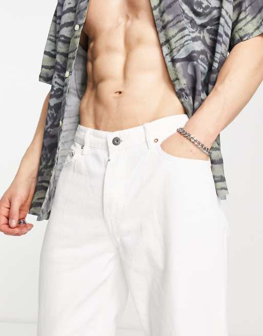 AllSaints jack cropped tapered jeans in white, 3 of 4