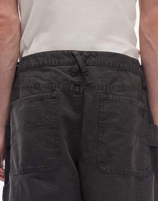 AllSaints - Jackson - Sorte forvaskede jorts i denim, 5 af 5