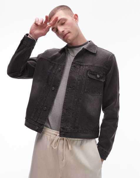 Allsaints jagger jacket in washed indigo blue - view 1