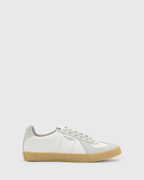 AllSaints Jamie leather trainers in white - view 1