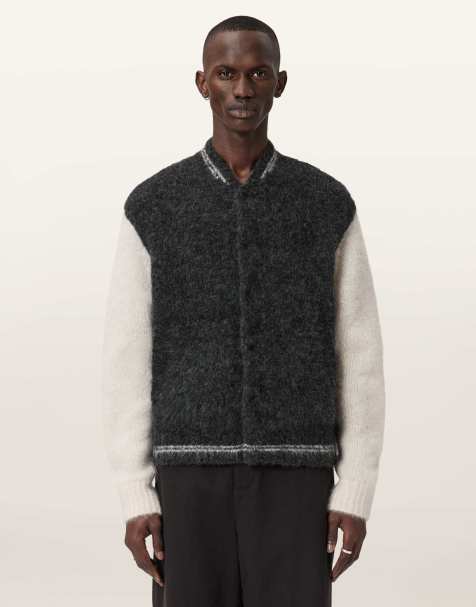 AllSaints – Jaque – Strickjacke in Aschenschwarz - view 1