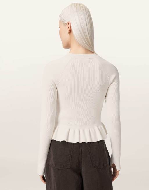 AllSaints – Jas – Pullover in Taubenweiß, 5 von 6