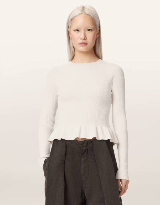 AllSaints - Jas - Trui in wit, 3 van 6